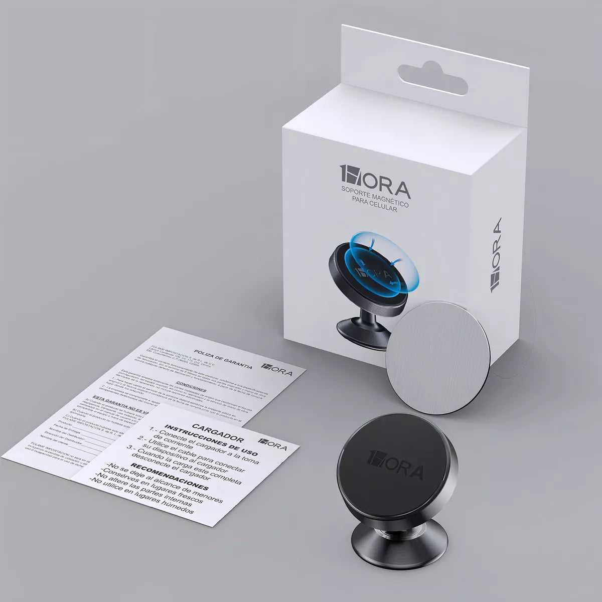 Soporte Magnético 360° Para Carro PJ093 Negro