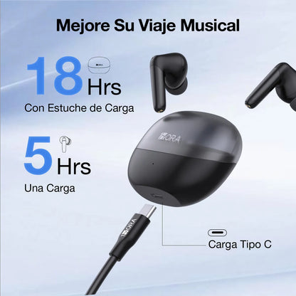 Audifonos Inalambricos AUT207 Negro