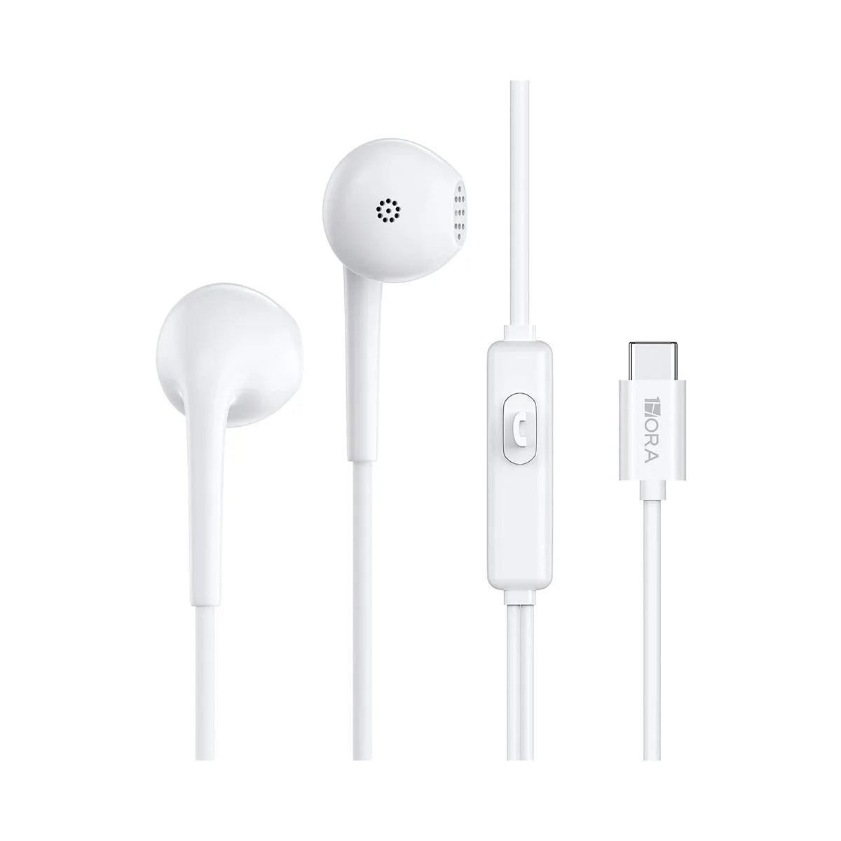 Audifonos Alambricos AUT124 Tipo C Blanco