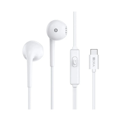 Audifonos Alambricos AUT124 Tipo C Blanco