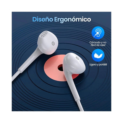 Audifonos Alambricos AUT124 Tipo C Blanco