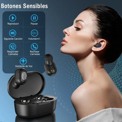 Audífonos Inalámbricos Con Bluetooth AUT114 Negro