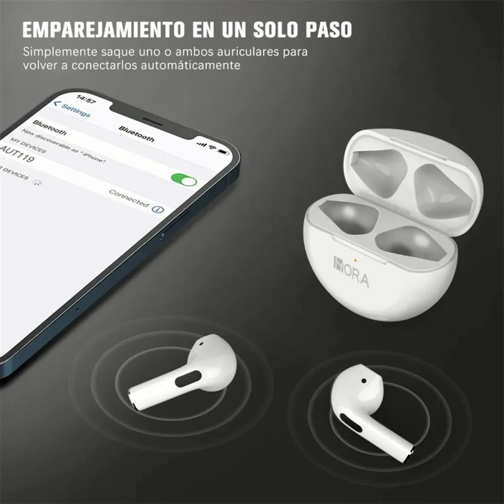 Audífonos In Ear Con Bluetooth AUT119 Blanco