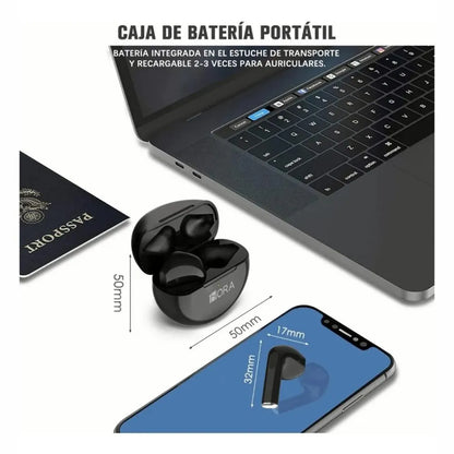 Audífonos In Ear Con Bluetooth AUT119 Negro