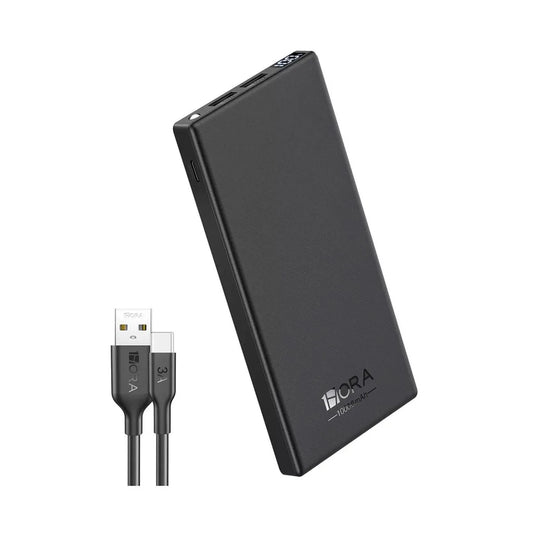 Powerbank 10.000 mAh 2 salidas USB con Linterna y Pantalla + Cable USB a Tipo C GAR263