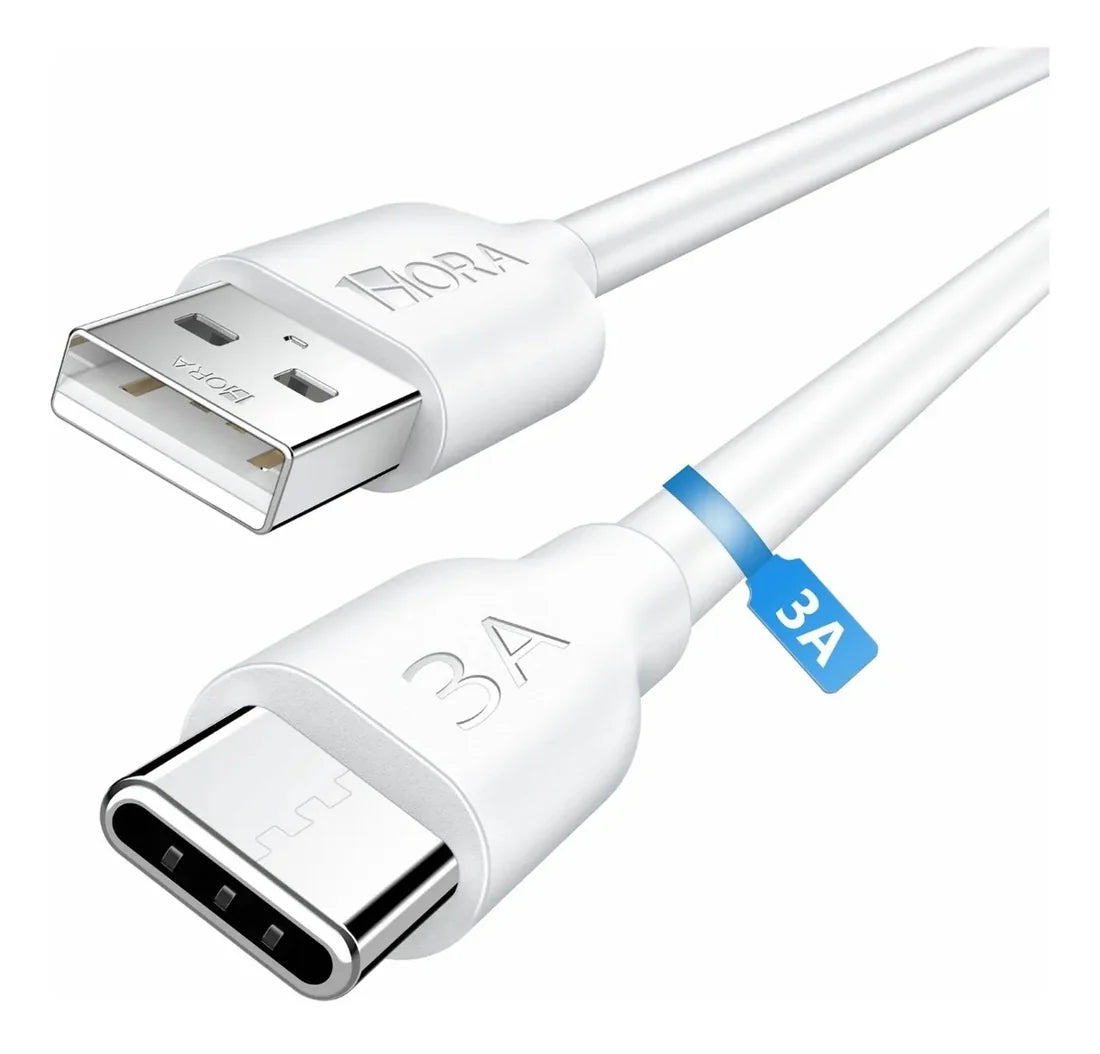 Cable Carga Rápida 3A USB a Tipo C x 1m CAB251 Blanco