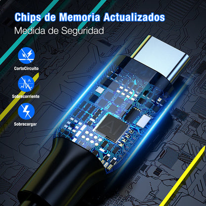 Cable Carga Rápida 3A Tipo C a Tipo C x 1m CAB252 Blanco