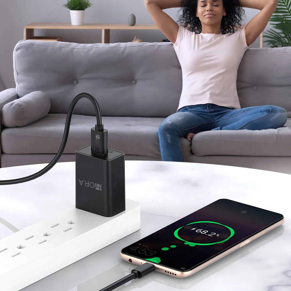 Cargador 10W USB + Cable USB a V8 x 1m GAR064