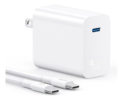 Cargador Carga Rápida 30W Tipo C + Cable Tipo C GAR165