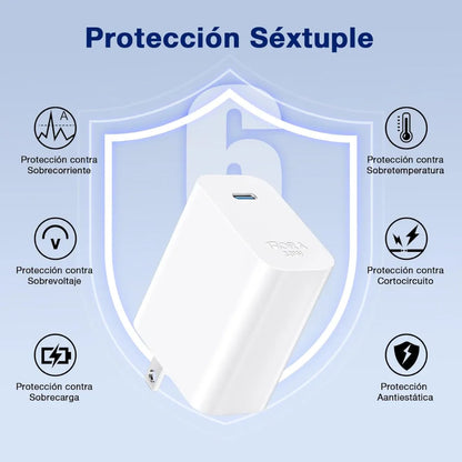 Adaptador Carga Rápida 30W Tipo C GAR164 Blanco
