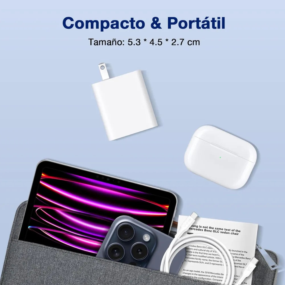 Adaptador Carga Rápida 30W Tipo C GAR164 Blanco