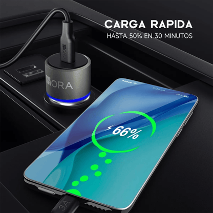 Adaptador de Carro 20W Tipo C + Cable GAR156