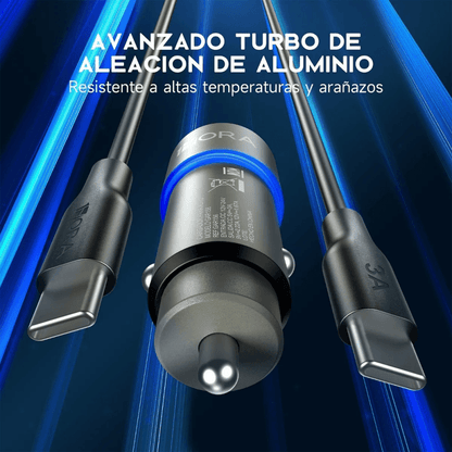 Adaptador de Carro 20W Tipo C + Cable GAR156