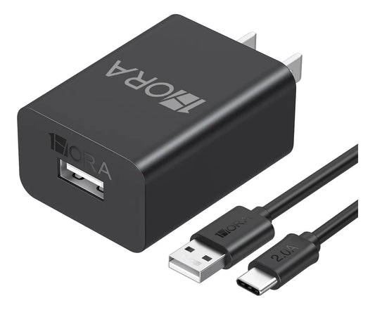 Cargador 10W USB + Cable USB a Tipo C x 1m GAR080 Negro