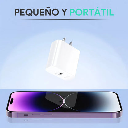 Cargador Carga Rápida 20W Tipo C + Cable Tipo IPhone x 1m GAR154