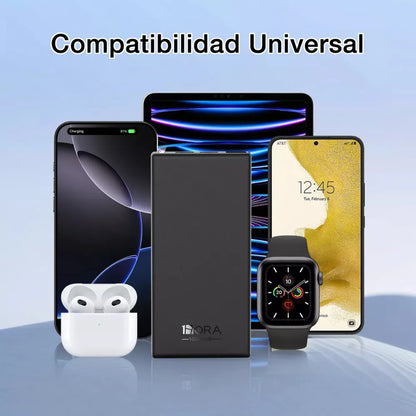 Powerbank 10.000 mAh 2 salidas USB con Linterna y Pantalla + Cable USB a Tipo C GAR263