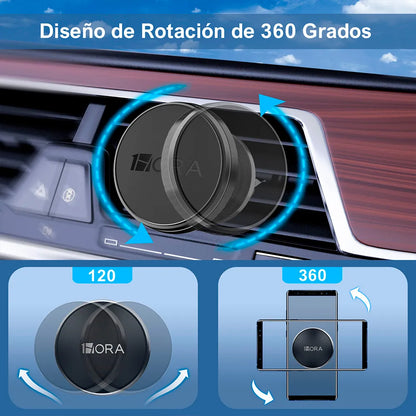 Soporte de auto para fijar en rejilla con Imán PJ033 Negro