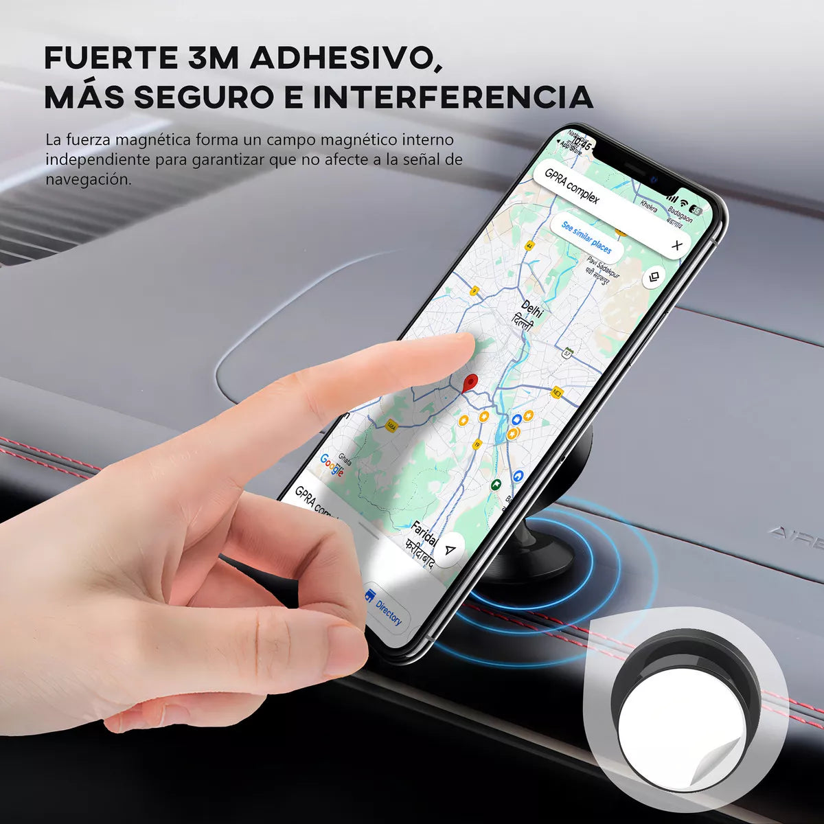 Soporte Magnético 360° Para Carro PJ093 Negro