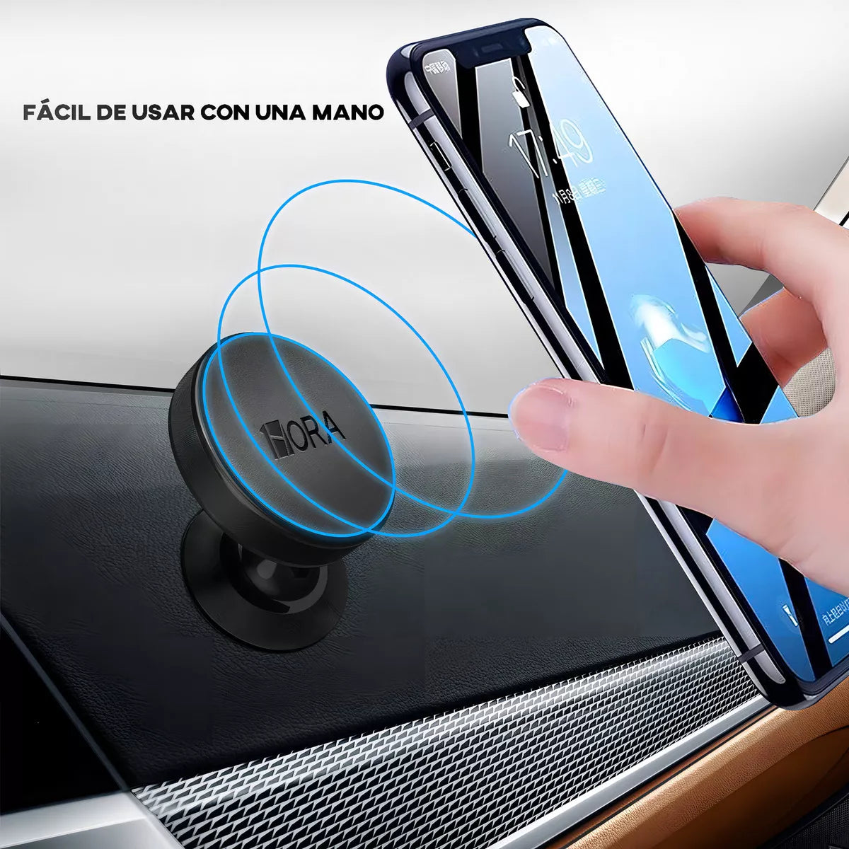 Soporte Magnético 360° Para Carro PJ093 Negro